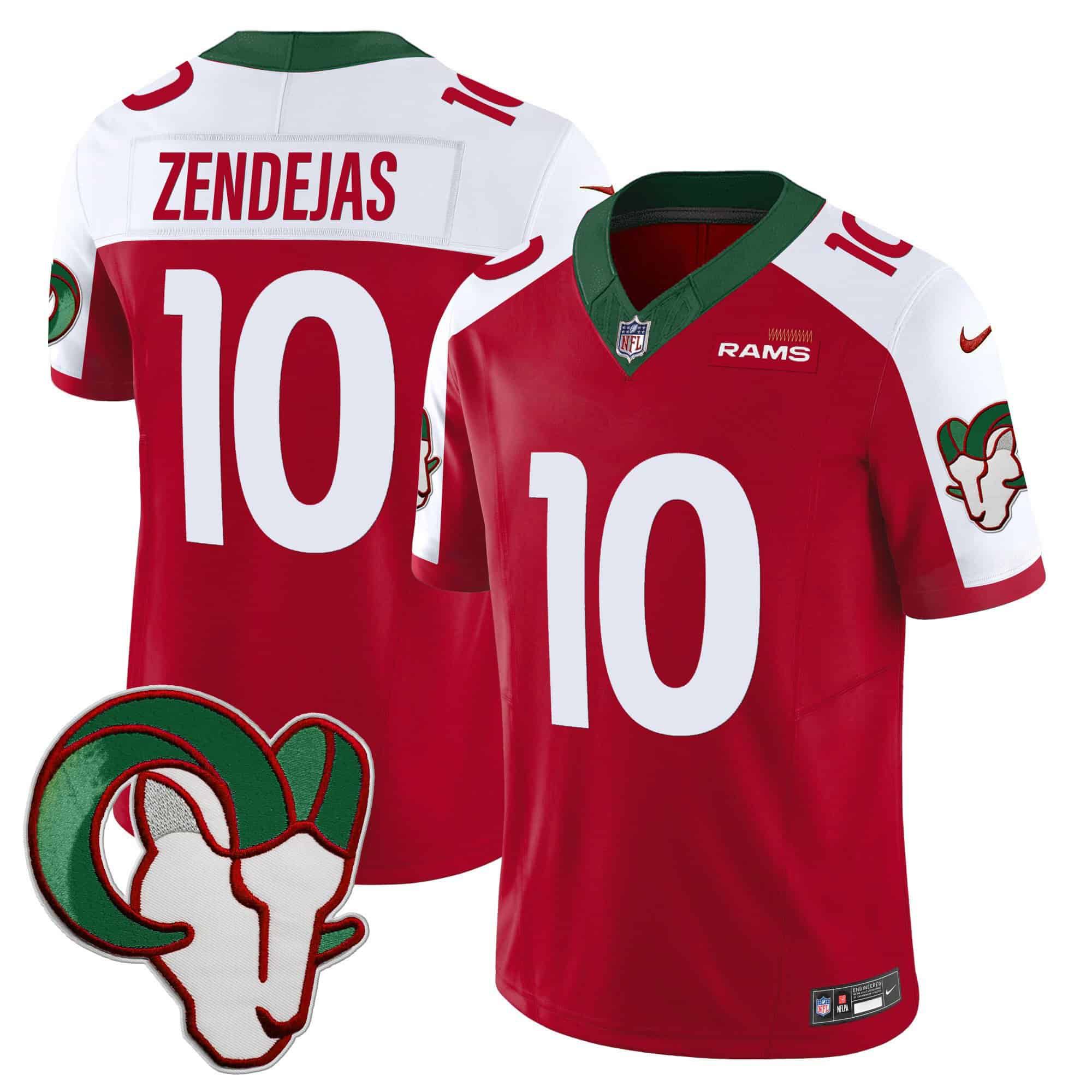 Men Los Angeles Rams #10 Zendejas Red 2024 Nike Mexico Vapor Limited NFL Jersey->indianapolis colts->NFL Jersey